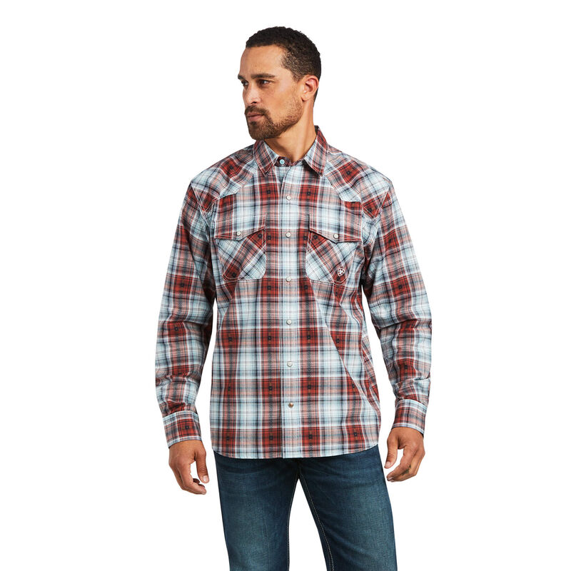 Ariat Hemden Herren - Hugh Retro Fit Braun/Weiß ( ZVEGS-7092 )